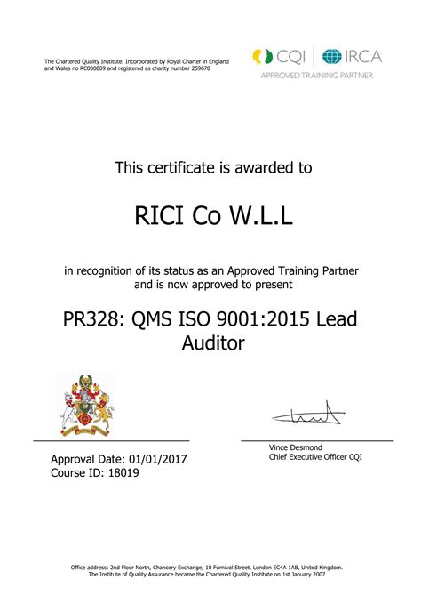 Iso 90012015 Lead Auditor Course