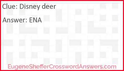 Disney Deer Crossword Clue