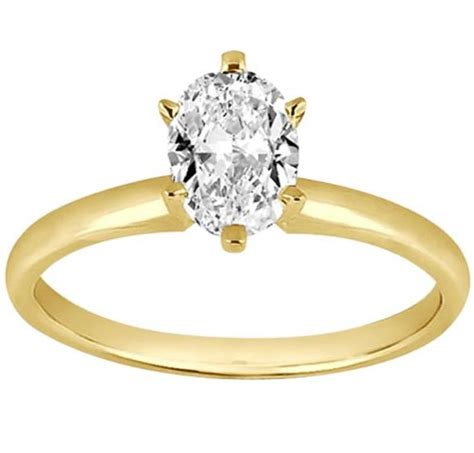 six prong 14k yellow gold engagement ring solitaire setting ur155