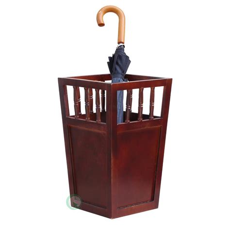 Vintiquewise Roman Brown Umbrella Stand Qi The Home Depot