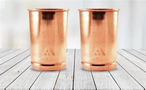 Plain Round Aayu Pure Copper Glass For Home Capacity 300 Ml At Rs