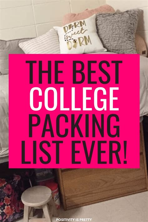 2020 S All Time Best Ultimate College Packing List For Girls Dorm Room Exactly What You Should