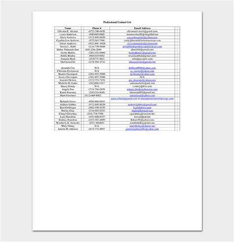 Client List Template - 17+ in (Word, Excel & PDF)