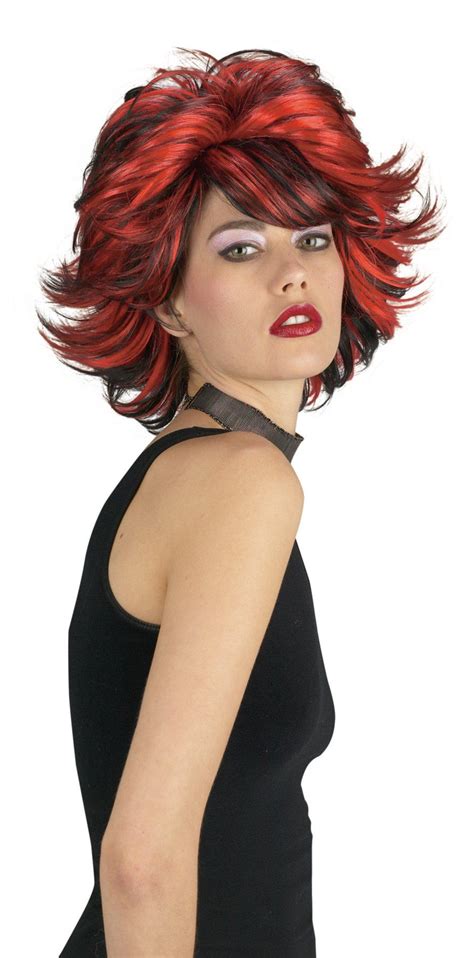 Choppy Wig Red And Black Halloween Wigs Halloween Fancy Dress Halloween Costumes For Girls