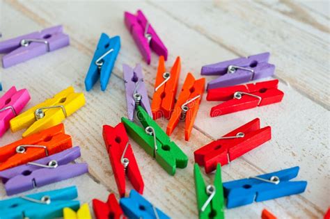 Clothespins Wooden Multi Colored Decorative Background For Hobbies