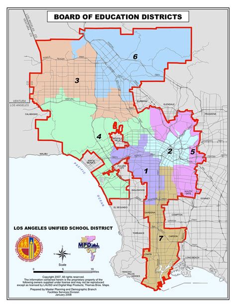 La District Map Los Angeles Districts Map California