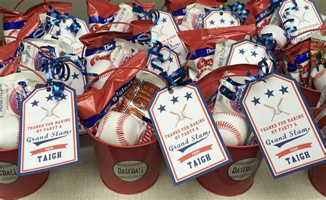 Baseball Birthday Party Favors Taighs 7th Birthday Favor Tags From