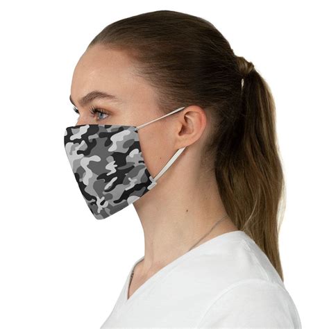 Gray Camo Fabric Face Mask For Men Or Women One Size 725 X 463