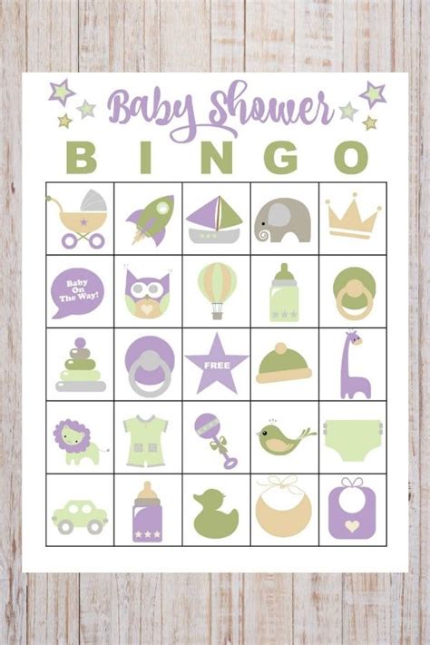 These Free Printable Baby Shower Bingo Cards Are Gender Neutral And