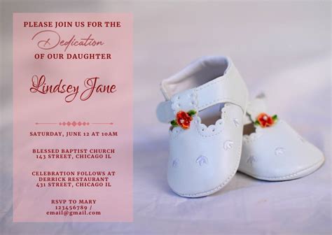 Baby Dedication Invite Template Postermywall