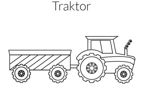 Traktor Do Wydruku Dla Dzieci Kolorowanka Duzy Traktor Do Druku