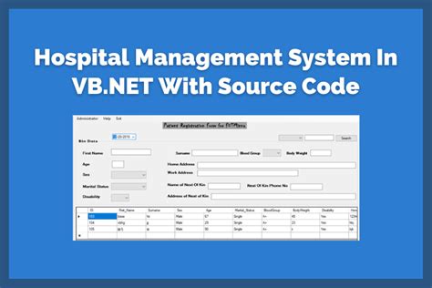 Hospital Management System In Vb Net With Source Code