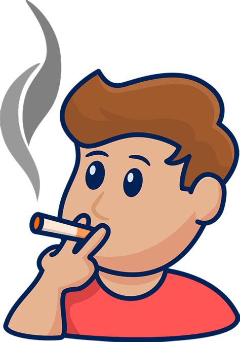 Cartoon Man Smoking Clipart