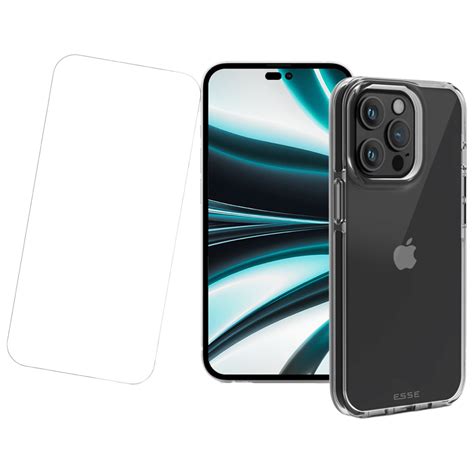 Buy Esse Airskin Tempered Glass And Soft Tpu Back Cover Combo For Apple