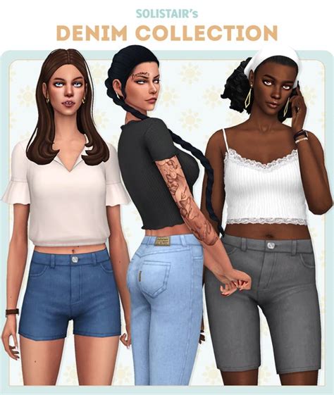 Vintage Tees Solistair On Patreon Sims 4 Clothing Denim Collection Soli