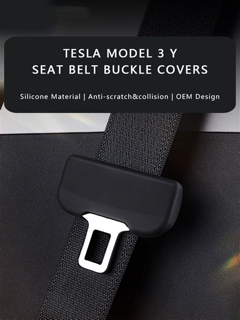 high elastic silicone seat belt buckle covers for all model 3 y s x ne arcoche
