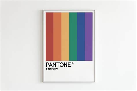Pantone Rainbow Pantone Print Pantone Poster Kids Decor Etsy