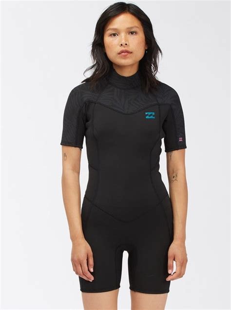 Billabong Womens Synergy 2mm Back Zip Shorty Wetsuit Surfdock Watersports
