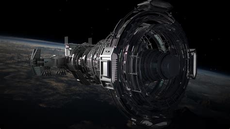 2050 Space Station 3d Model Cgtrader