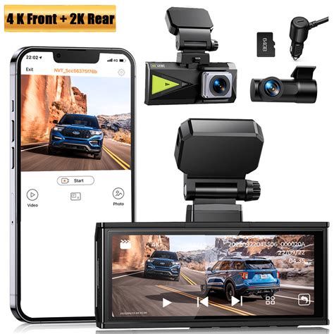 Toguard Dash Cam 4k With 5ghz Wifi Gps 4k2k Dash Cam Front And Rear 3