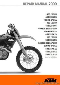 Ktm Motorcycle Service Manual Exc Xc W Six Days