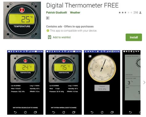 Temperature unit type °c or °f can be switched from the menu or by touching the unit sign. 9 Best Free Thermometer Apps for Android in 2020