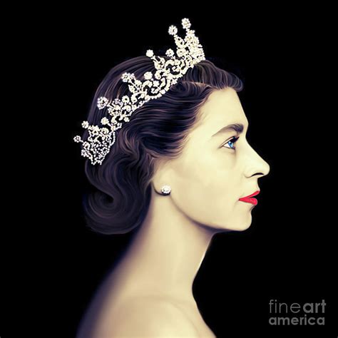 Queen Elizabeth Ii The Young Queen Digital Art By Artworkzee Designs Fine Art America