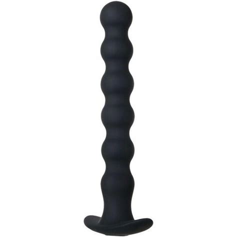Evolved Bottoms Up Vibrating Remote Control Anal Beads Black Sex