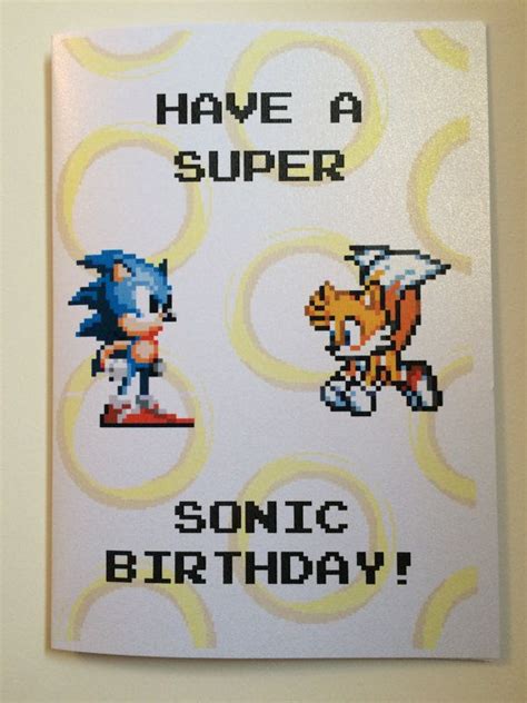 In 2017, you got free medium tater tots, which was one of the old offer options. SONIC THE HEDGEHOG Birthday/Greetings Card 8-bit by ...
