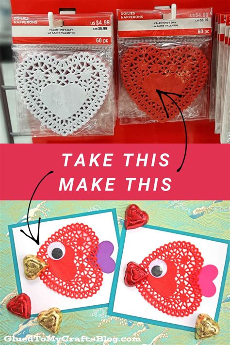 Diy Paper Doily Fish Valentines Day Cards For The Classroom Homemade
