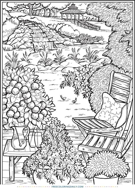 Free Outdoor Scene Coloring Free Coloring Daily