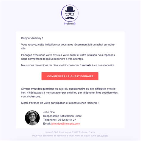 Vous êtes libre de choisir quelqu'un pour répondre à votre sondage, des clients, des employés, des amis ou des visiteurs du site, à quelqu'un d'autre que vous. Rédiger l'e-mail parfait d'invitation à un questionnaire ...