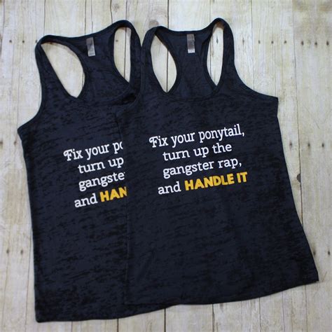 These gym tanks are the perfect crossfit shirt. Fix your ponytail, turn up the gangster rap, and handle it ...