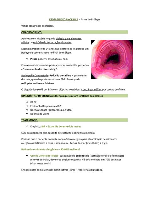 Esofagite Eosinof Lica Esofagite Asma Do Quadro Adultos Longa De