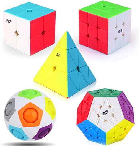 Buy Roxenda Speed Cube Set Speed Cube Bundle Of 2x2 3x3 Megaminx Pyramid Cube And Magic Rainbow