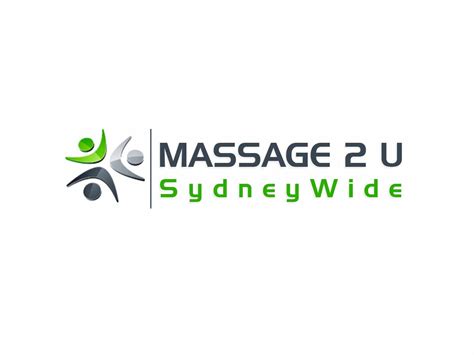 modern professional massage logo design for massage2u sydneywide by polj designs design