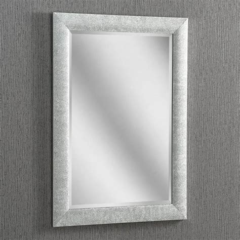 Rectangular Stardust Silver Contemporary Wall Mirror Homesdirect365