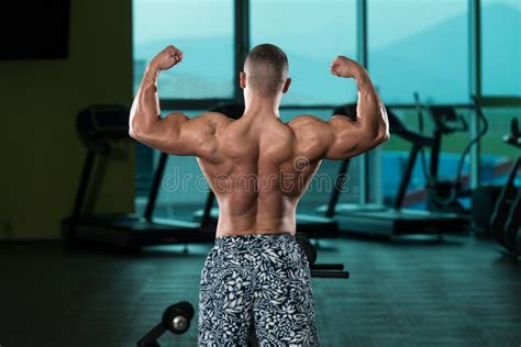 Young Bodybuilder Flexing Muscles Stock Image Image Of Lifestyle