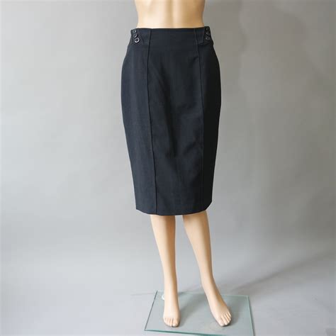 Charcoal Grey Formal Skirt Smart Pencil Skirt Office Skirt Etsy Canada