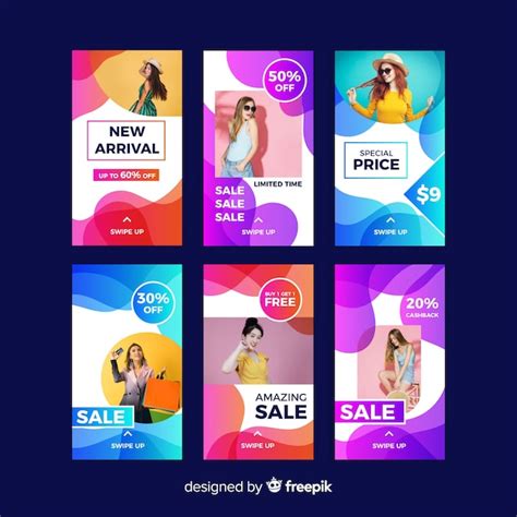 Free Vector Abstract Fashion Sale Instagram Stories