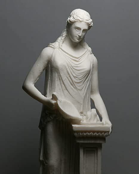 Hestia Vesta Statue Goddess Of Home Family Hearth Alabaster Sculpture Inches Amazon Co