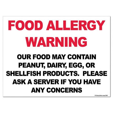 Food Allergy Symbols Food Allergy Warning Signs Food Allergies And