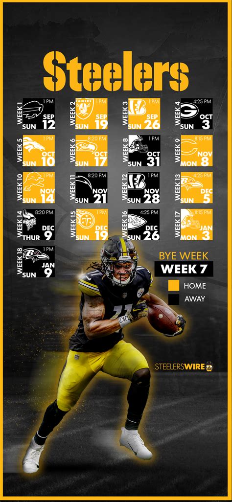 Steelers 2021 Schedule Downloadable Mobile Desktop
