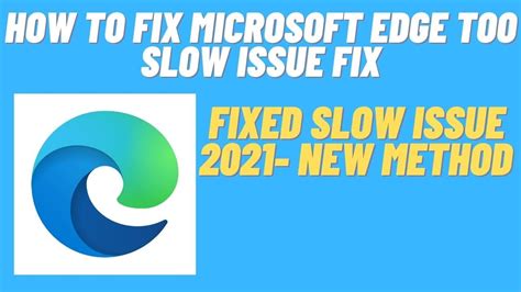 How To Fix Microsoft Edge Too Slow Issue Fix YouTube