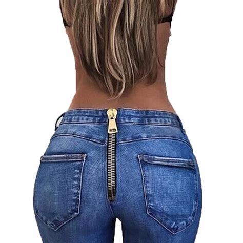 Aliexpress Com Buy Women Basic Push Up High Waist Skinny Jeans Woman Blue Pencil Denim Pants