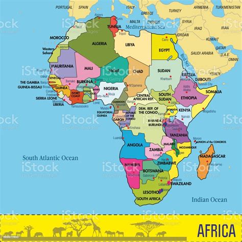 Map Of Africa And Its Countries And Capitals Download Them And Print