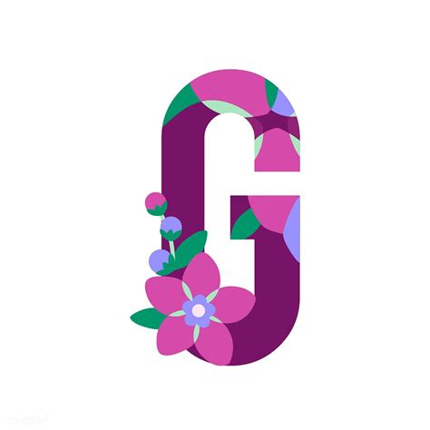 Floral Patterned Letters Vector Free Image By Minty