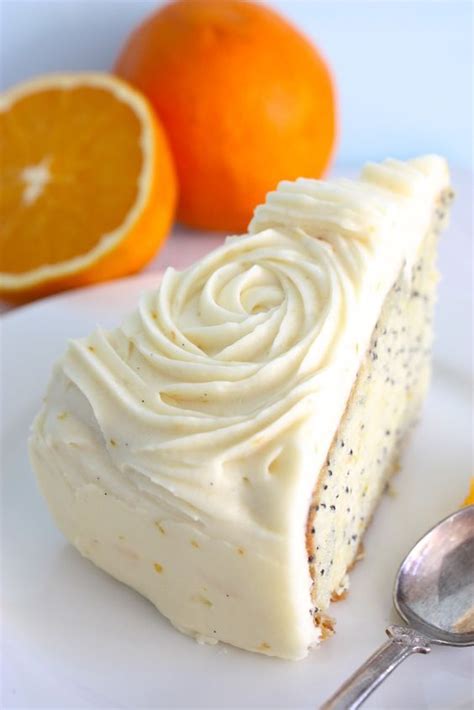 Delicious cake, extra crumbed on the outside, soft and moist in the inside, with a hidden cream cheese surprise in the center. Orange & poppy seed cake with oh so yummy cream cheese ...