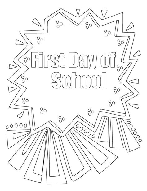 Drawing Of First Day Of School Coloring Page Download Print Or Color