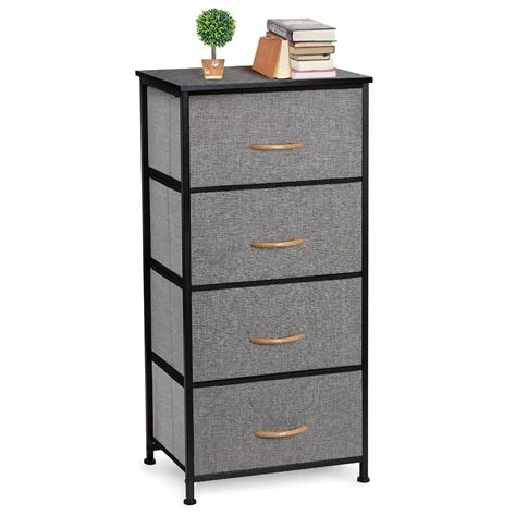 Buy COSYLAND Chest Of Drawers Cationic Fabric 4 Drawer With Wooden